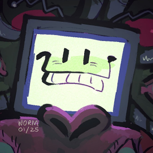 A digital illustration of photoshop Flowey from Undertale.